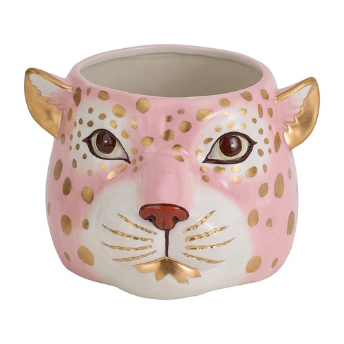 Annabel Trends Ceramic Planter - Cheetah Head