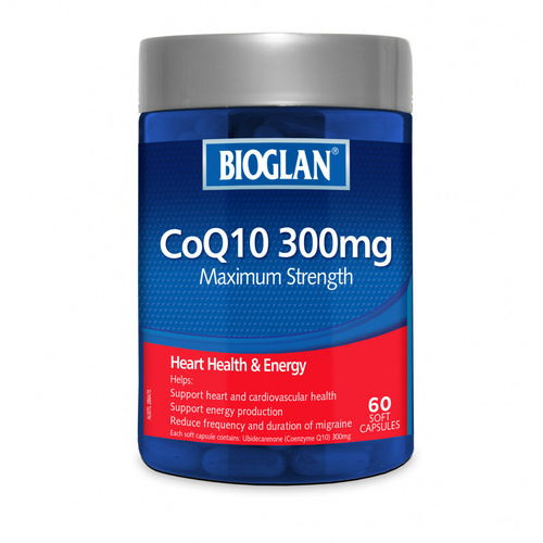 Bioglan CoQ10 300mg 60 Capsules support cardiovascular, energy production