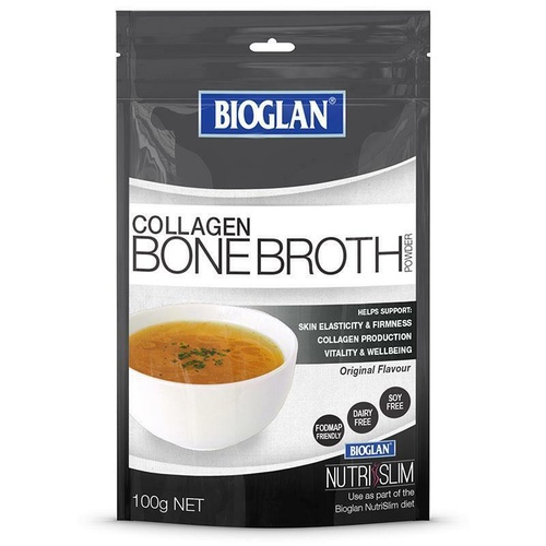 Bioglan Collagen Bone Broth 100g ssist and nourish the appearance of aging skin.