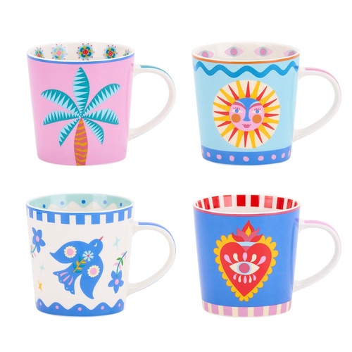 Annabel Trends Coffee Mug - Fiesta - Assorted 4pc
