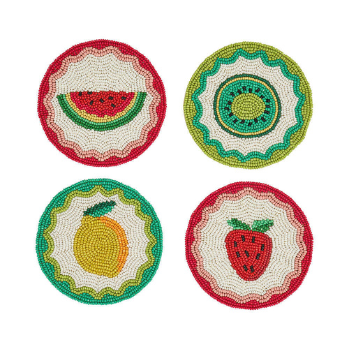 Annabel Trends Beaded Coasters - Tropicana - 4pc