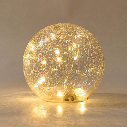 Annabel Trends Glass Crackle Light Ball - Small