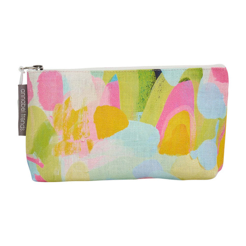 Annabel Trends Cosmetic Bag - Linen - Small - Good Vibes