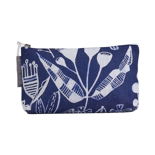 Annabel Trends Cosmetic Bag - Linen - Small - Navy Natives