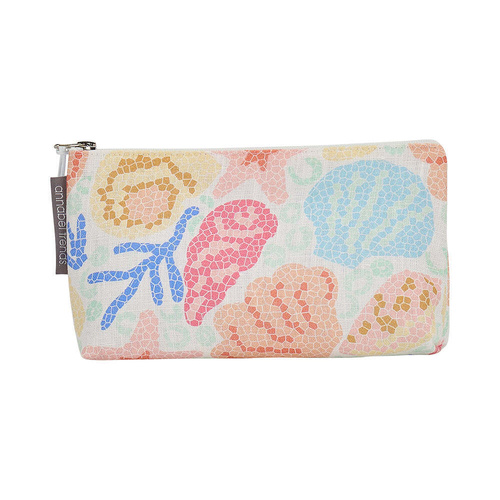 Annabel Trends Cosmetic Bag - Linen - Small - Shelly Beach