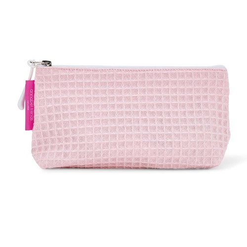 Annabel Trends Cosmetic Bag - Waffle Cotton - Small - Pink