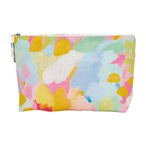 Annabel Trends Cosmetic Bag - Linen - Large - Good Vibes