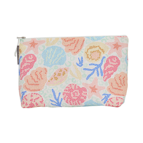 Annabel Trends Cosmetic Bag - Linen - Large - Shelly Beach