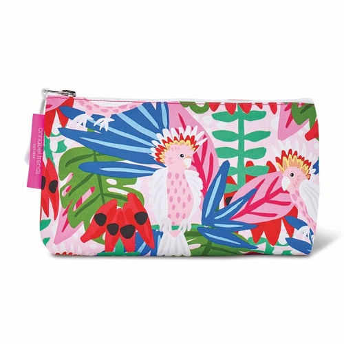 Annabel Trends Cosmetic Bag - Cotton - Large - Pink Cockatoo