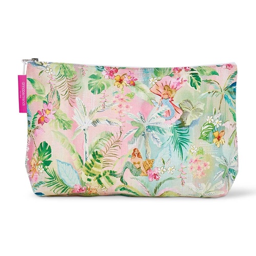 Annabel Trends Cosmetic Bag - Linen Cotton - Large - Tiki Island
