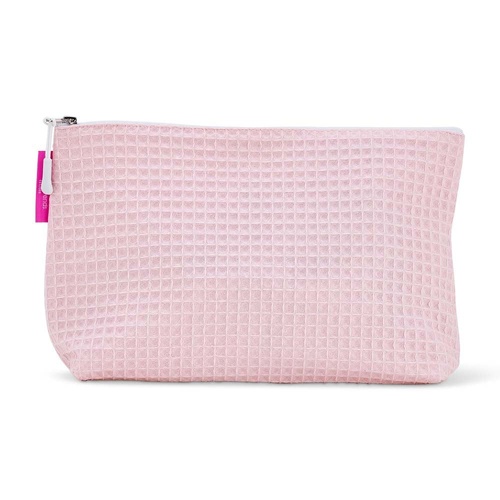 Annabel Trends Cosmetic Bag - Waffle Cotton - Large - Pink