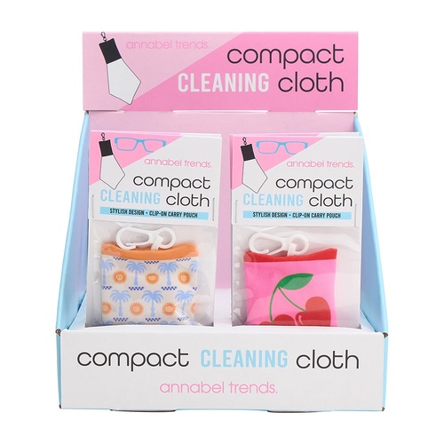 Annabel Trends Compact Glasses Cleaning Cloth - Counter Pack of 32