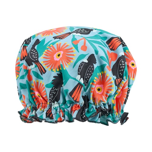 Annabel Trends Shower Cap - Cotton - Black Cockatoos