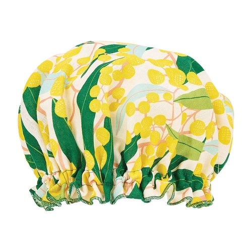 Annabel Trends Shower Cap - Linen Cotton - Golden Wattle