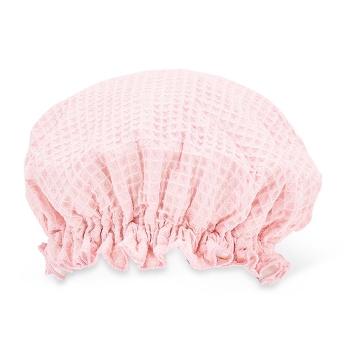 Annabel Trends Shower Cap - Waffle Cotton - Pink