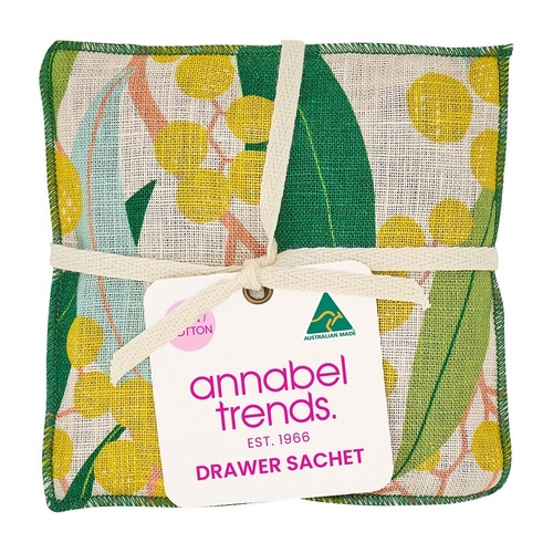 Annabel Trends Drawer Sachet - Linen Cotton - Golden Wattle