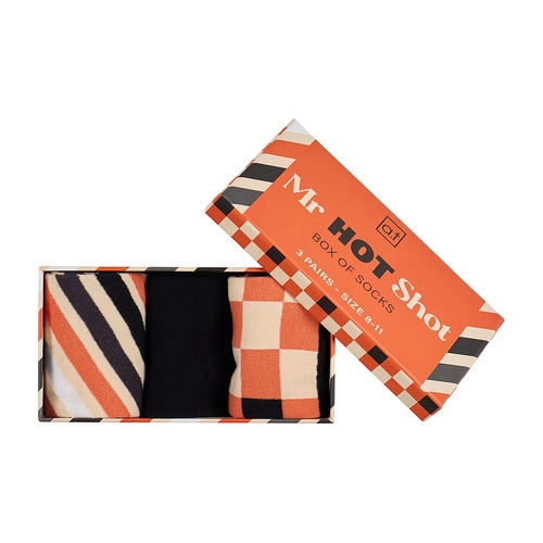 Annabel Trends AT Mens - Boxed Socks - Mr Hot Shot (3pc)