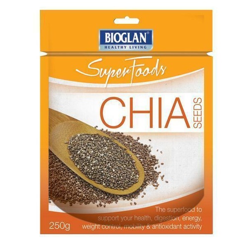 Bioglan Superfoods Chia Seeds 250g Fibre Calcium Protein Amino Acids Vitamins