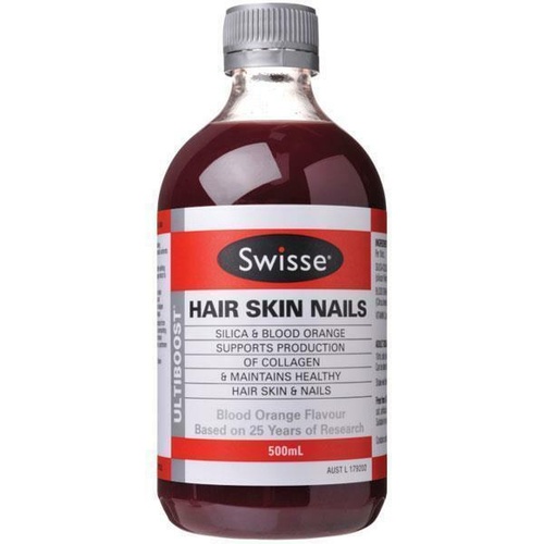 SWISSE Ultiboost Hair Skin Nails Liquid 500ml Easy to Absorb Collagen Splitting