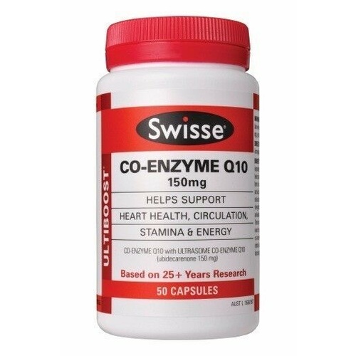 Swisse Co Enzyme Q10 50 Capsules 150mg Supplement