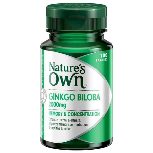Natures Own Ginkgo Biloba 2000mg 100 Capsules