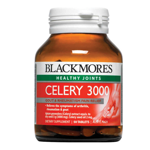 Blackmores Celery 3000 50 Tablets - Celery Seed Relief Arthritis Rheumatism Gout