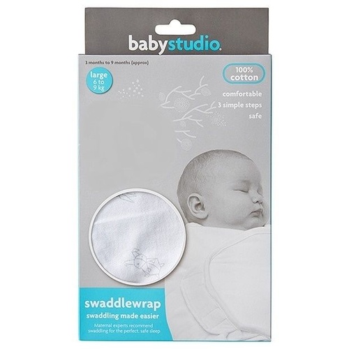 Baby Studio 100 Cotton Swaddle Wrap Origami Bunny (3 months to 9