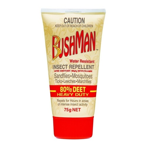 Bushman Ultra Dry Gel 75g Insect Repellent Water Resistant 80% Deet Heavy Duty