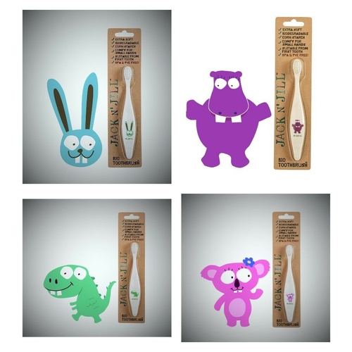 Jack N'Jill Bio Toothbrush Extra soft nylon bristles, BPA & PVC Free