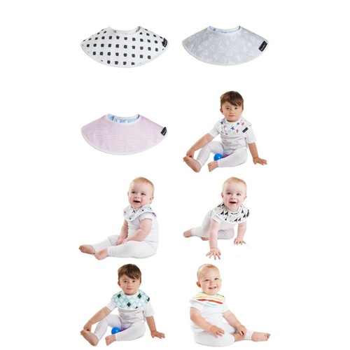 Mum2mum Baby Infant Reversible Bamboo Collar Bib 100% Cotton Backing