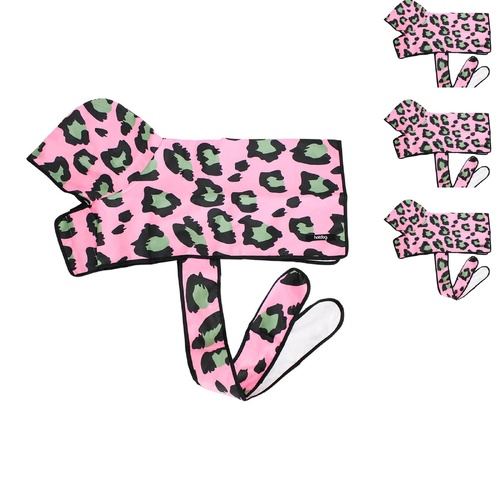 Annabel Trends Hot Dog - Beach Hoodie Towel - Pink Ocelot