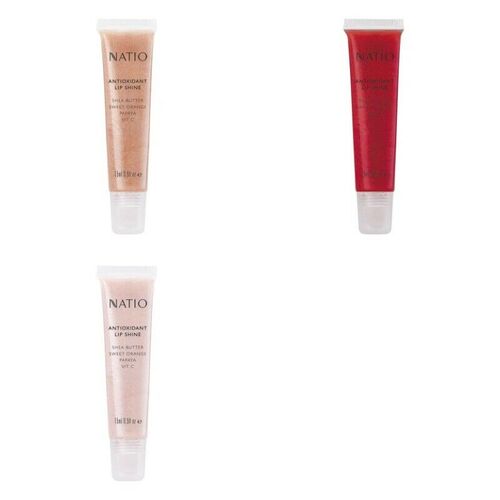 Natio Antioxidant Lip Shine Tinted Hydrating Lip Gloss Vitamin C Various Shades