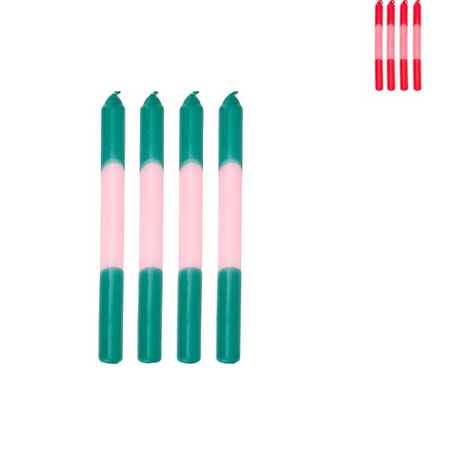 Annabel Trends Two Tone Dinner Candles - 4pc