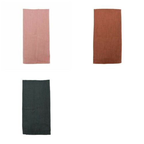 Annabel Trends Stonewashed Tea Towel Various Colours Rustic Ramie Cotton
