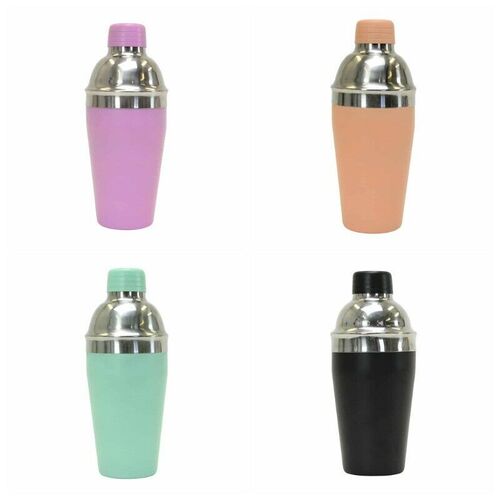 Annabel Trends Cocktail Shaker Stainless Steel Various Colours Strainer Included