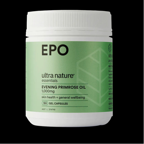 Ultra Nature Essentials Evening Primrose Oil (EPO) - 190 Gel Caps