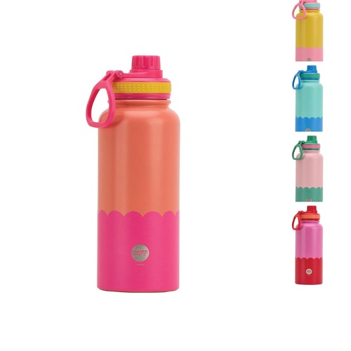 Annabel Trends Watermate Drink Bottle - Stainless Steel - Wave - 1L