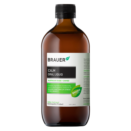 Brauer Calm Oral Liquid 500ml Relieve Symptops of Stress and Mild Anxiety