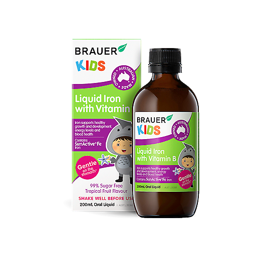 Brauer Kids Liquid Iron With Vitamin B 200ml