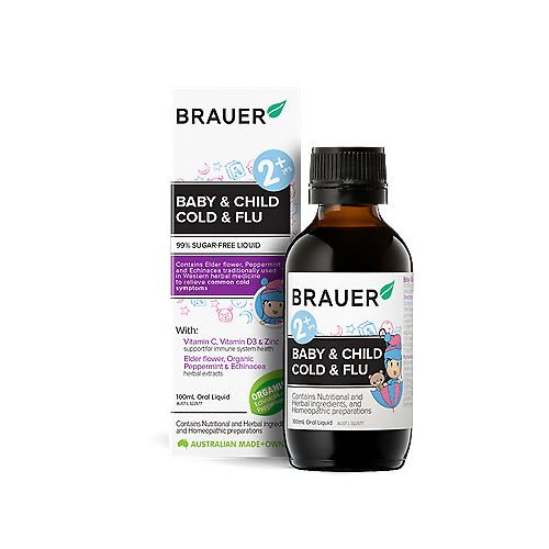 Brauer Baby & Child Cold & Flu 100ml Relieve Common Cold Symptoms