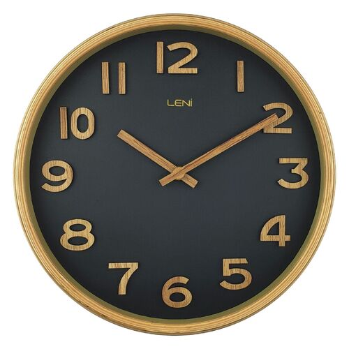 Leni Tilia Wall Clock 25.5cm Black