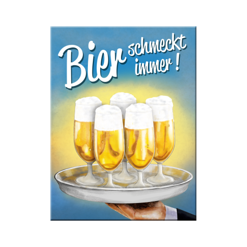 Nostalgic-Art Magnet Bier Schmeckt Immer 6x8cm