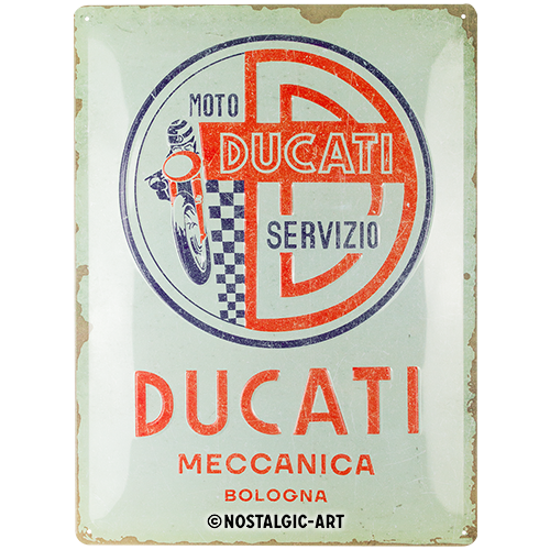 Nostalgic-Art Large Sign Ducati - Moto Servizio Meccanica 30x40x0.5cm