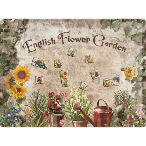 Nostalgic-Art Magnet Board English Flowers