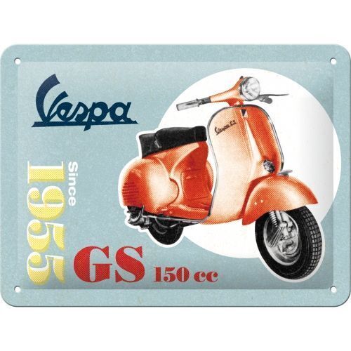 Nostalgic-Art Small Sign Vespa GS 150 Since 1955 15x20cm