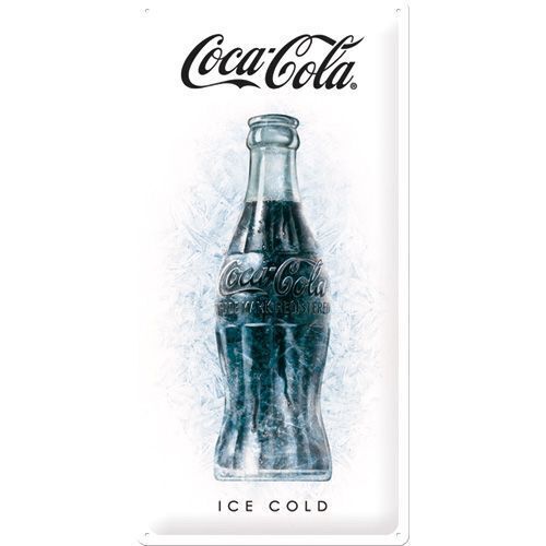 Nostalgic-Art Long Sign Coca-Cola Ice White 25x50cm