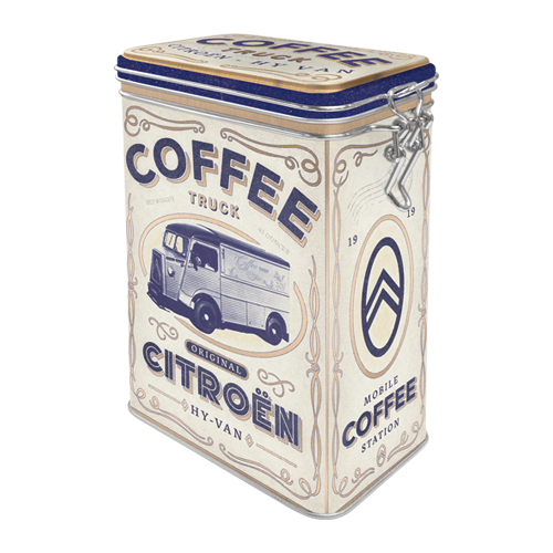 Nostalgic-Art Clip Top Storage Tin Citroën - Coffee Truck 7.5x11x17.5cm