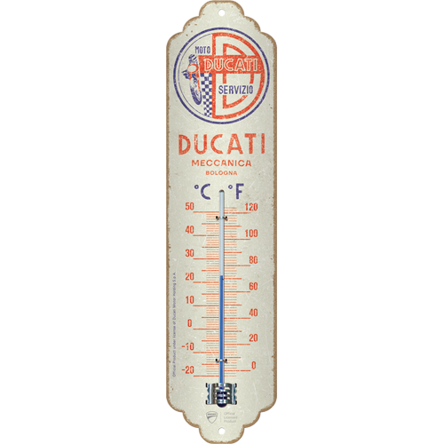 Nostalgic-Art Thermometer Ducati - Moto Servizio Meccanica 28x6.5x2cm