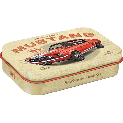 Nostalgic-Art Mint Box XL Ford Mustang - GT 1967 Red 10x6x2cm