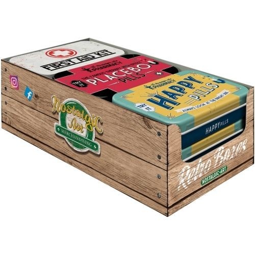 Nostalgic-Art Mint Display Including 9 Assorted XL Mint Boxes